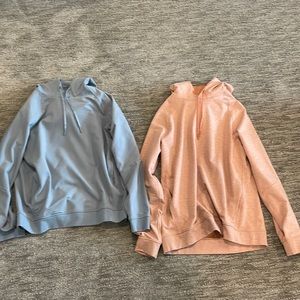 Two lululemon sweatshirts both size large